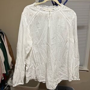 Loft Plus Size 22- Elegant White Women's Top